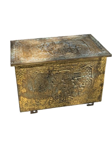Vintage embossed brass covered - vintage,