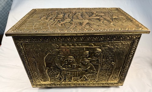 Vintage brass wood - brass,